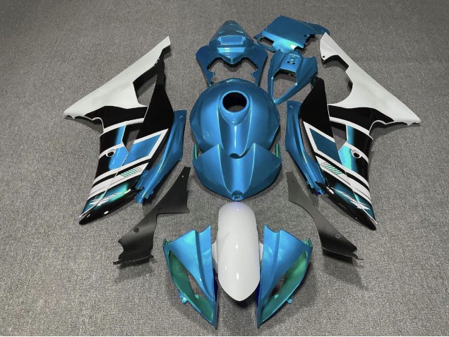 Purchase 2008-2016 White Blue Black Stripe Yamaha YZF R6 Motorcycle Fairings UK