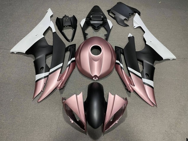 Purchase 2008-2016 White Rose Gold Matte Black Yamaha YZF R6 Motorcycle Fairings UK