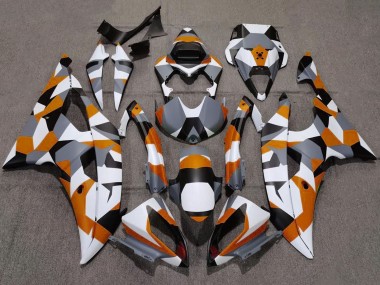 Purchase 2008-2016 White Orange Grey Black Camouflage Yamaha YZF R6 Motorcycle Fairings UK
