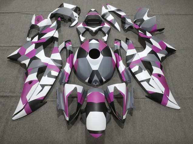 Purchase 2008-2016 White Pink Grey Black Camouflage Yamaha YZF R6 Motorcycle Fairings UK