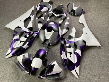 Purchase 2008-2016 White Purple Grey Black Camouflage Yamaha YZF R6 Motorcycle Fairings UK
