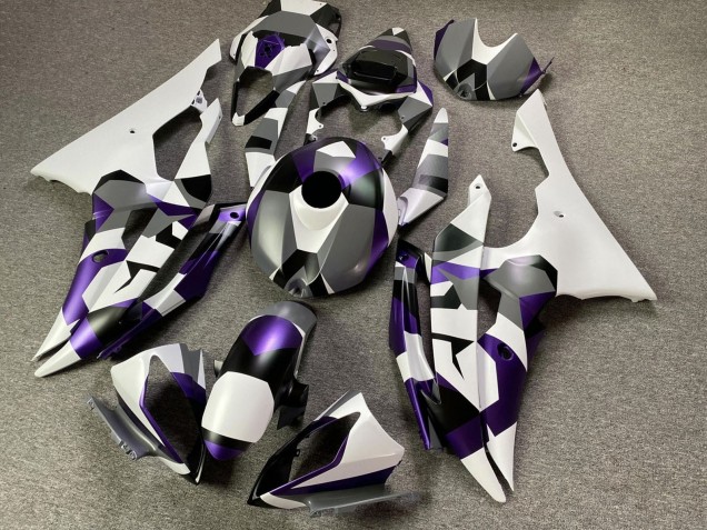Purchase 2008-2016 White Purple Grey Black Camouflage Yamaha YZF R6 Motorcycle Fairings UK