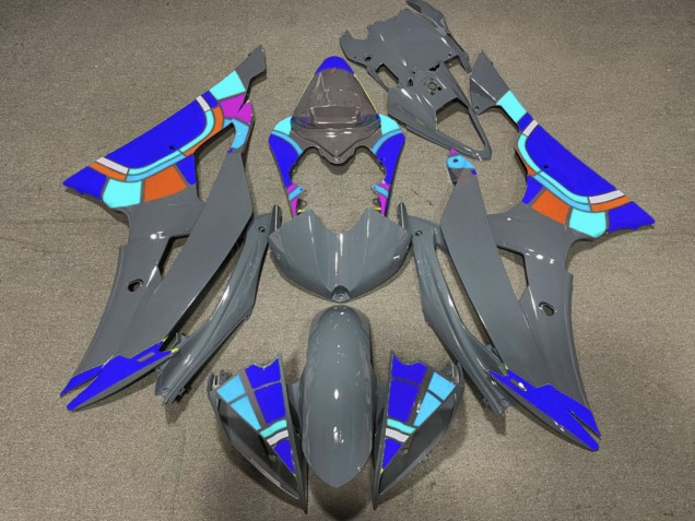 Purchase 2008-2016 Nardo Grey Blue Color Wheel Yamaha YZF R6 Motorcycle Fairings UK