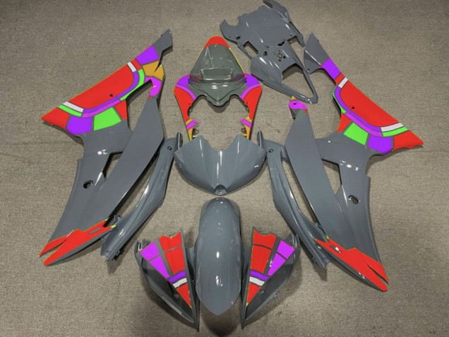 Purchase 2008-2016 Nardo Grey Red Color Wheel Yamaha YZF R6 Motorcycle Fairings UK
