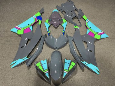 Purchase 2008-2016 Nardo Grey Turquoise Blue Color Wheel Yamaha YZF R6 Motorcycle Fairings UK