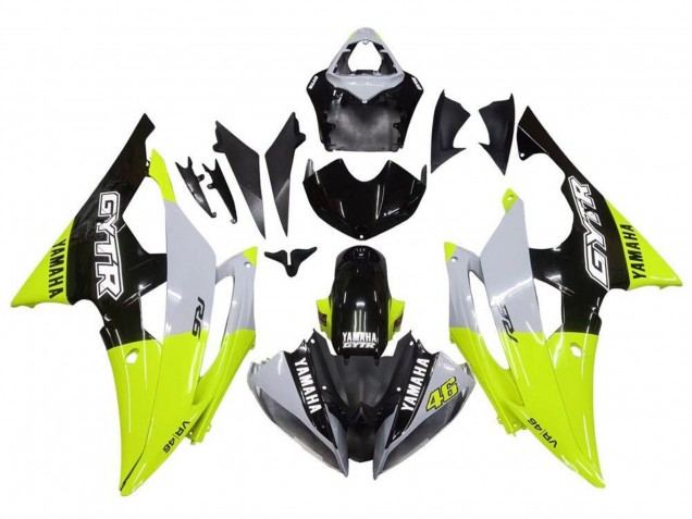Purchase 2008-2016 White Green Glossy Black GYTR Yamaha YZF R6 Motorcycle Fairings UK