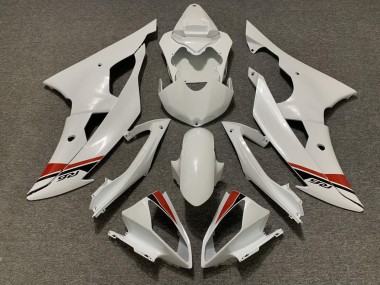 Purchase 2008-2016 Pearl White Red Yamaha YZF R6 Motorcycle Fairings Kits UK
