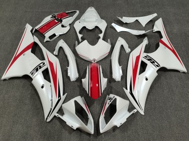 Purchase 2008-2016 Pearl White Red Yamaha YZF R6 Bike Fairings UK