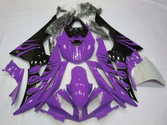 Purchase 2008-2016 Purple Glossy Black Flame Yamaha YZF R6 Motorcycle Fairings UK