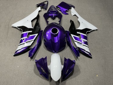 Purchase 2008-2016 White Purple Black Stripe Yamaha YZF R6 Motorcycle Fairings UK