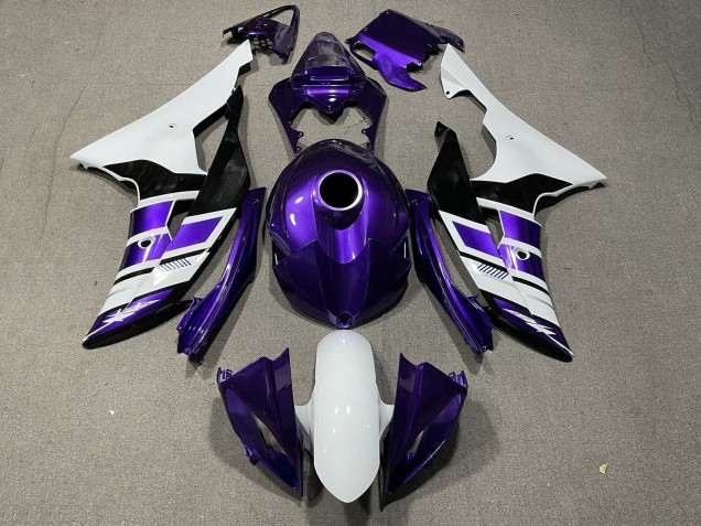 Purchase 2008-2016 White Purple Black Stripe Yamaha YZF R6 Motorcycle Fairings UK