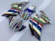 Purchase 2008-2016 White Blue Green Yellow Red Rainbow Stripe Yamaha YZF R6 Motorcycle Fairings UK