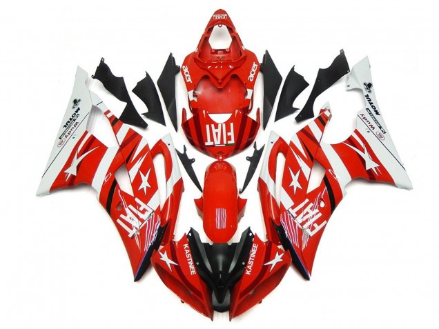 Purchase 2008-2016 White Red Black Fiat Yamaha YZF R6 Motorcycle Fairings UK