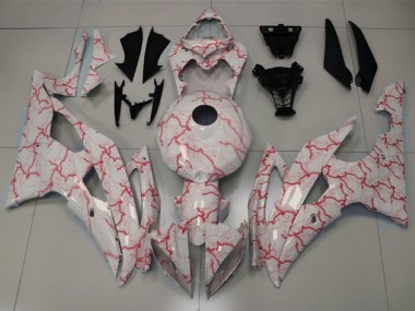Purchase 2008-2016 White Red Lightning Yamaha YZF R6 Motorcycle Fairings UK