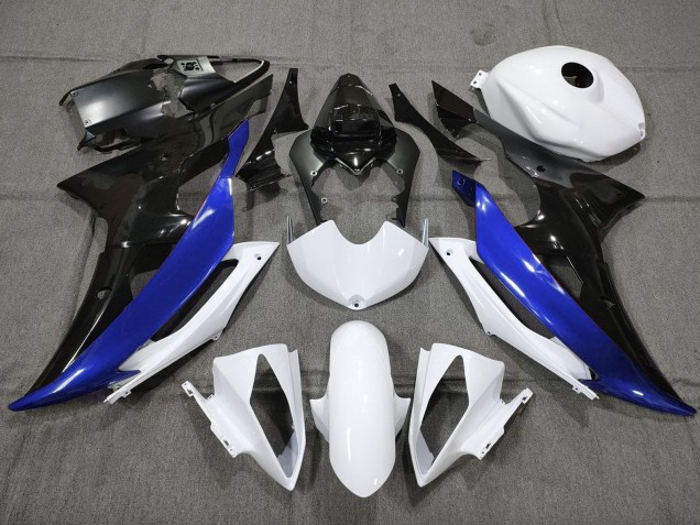 Purchase 2008-2016 White Blue Glossy Black Yamaha YZF R6 Motorcycle Fairing UK