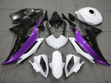 Purchase 2008-2016 White Purple Glossy Black Yamaha YZF R6 Motorcycle Fairings UK