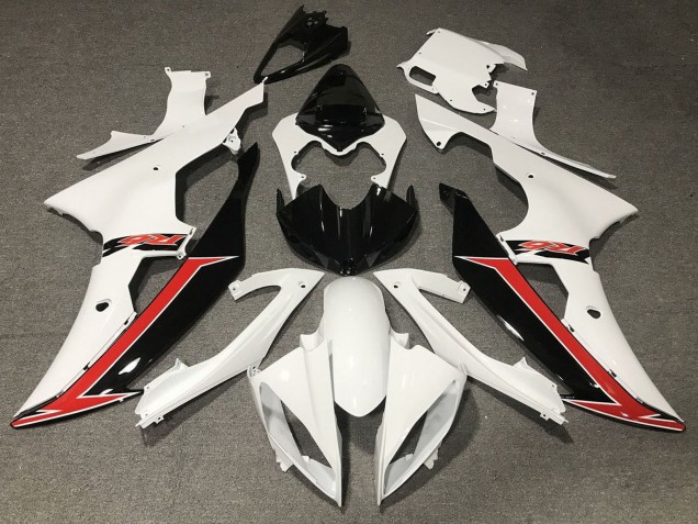 Purchase 2008-2016 White Red Glossy Black Yamaha YZF R6 Motorcycle Fairing UK