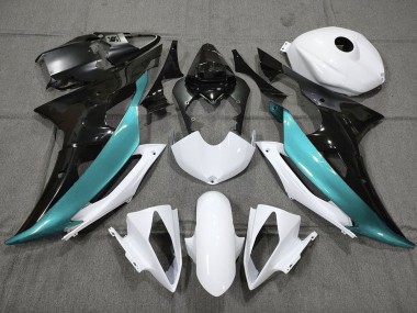 Purchase 2008-2016 White Black Teal Blue Yamaha YZF R6 Motorcycle Fairings UK