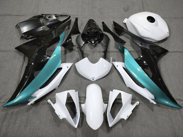 Purchase 2008-2016 White Black Teal Blue Yamaha YZF R6 Motorcycle Fairings UK