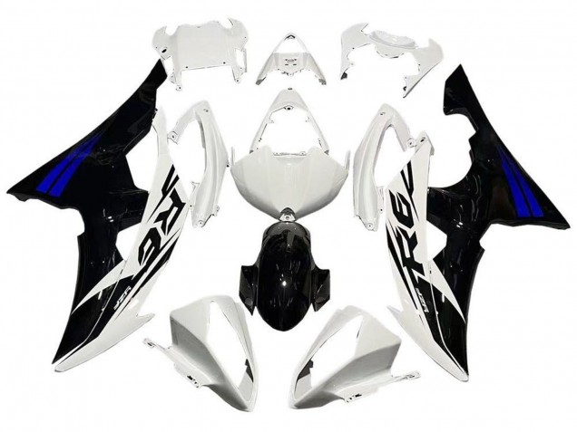 Purchase 2008-2016 White Blue Glossy Black Yamaha YZF R6 Motorcycle Fairings UK