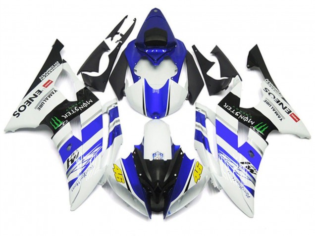 Purchase 2008-2016 White Blue Glossy Black Green Monster ENEOS 46 Yamaha YZF R6 Motorcycle Fairings UK