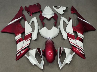 Purchase 2008-2016 White Candy Red Yamaha YZF R6 Motorcycle Fairings UK