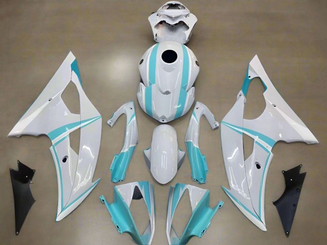 Purchase 2008-2016 White Light Blue Yamaha YZF R6 Motorcycle Fairings UK