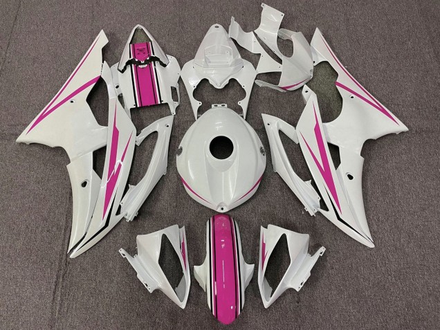 Purchase 2008-2016 White Pink Yamaha YZF R6 Motorcycle Fairings UK