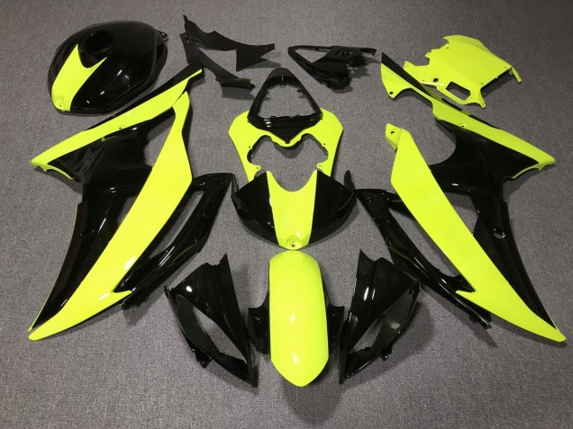 Purchase 2008-2016 Yellow Glossy Black Yamaha YZF R6 Motorcycle Fairings UK