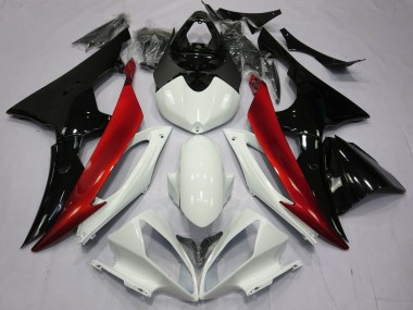 Purchase 2008-2016 White Red Glossy Black Yamaha YZF R6 Motorcycle Fairings UK