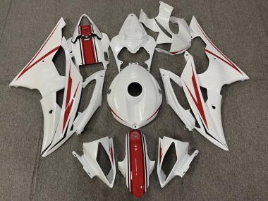 Purchase 2008-2016 Pearl White Red Yamaha YZF R6 Motorcycle Fairing UK
