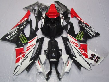 Purchase 2008-2016 White Red Glossy Black Green Monster 25 Yamaha YZF R6 Motorcycle Fairings UK