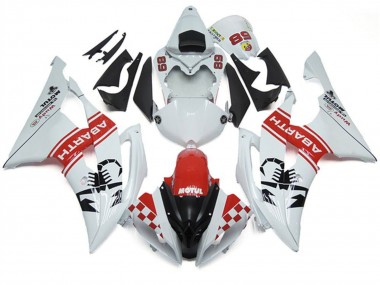 Purchase 2008-2016 White Red Black Motul Michelin Abarth 89 Yamaha YZF R6 Motorcycle Fairings UK