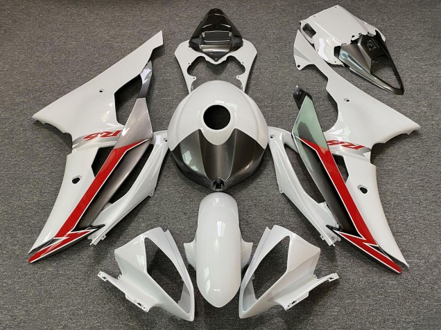 Purchase 2008-2016 Pearl White Red Yamaha YZF R6 Motorcycle Fairings UK