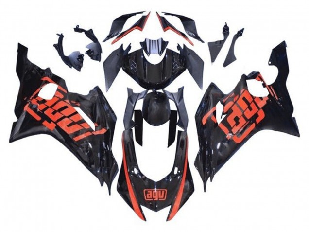 Purchase 2017-2023 Glossy Black Red AGV Yamaha YZF R6 Motorcycle Fairings UK