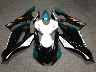 Purchase 2017-2023 White Teal Blue Glossy Black Yamaha YZF R6 Motorcycle Fairings UK