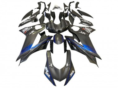 Purchase 2017-2023 Blue Black Faux Carbon Fiber Yamaha YZF R6 Motorcycle Fairings UK