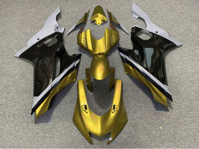 Purchase 2017-2023 Grey Gold Glossy Black Yamaha YZF R6 Motorcycle Fairings UK
