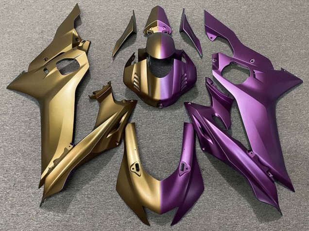 Purchase 2017-2023 Matte Gold Purple Split Yamaha YZF R6 Motorcycle Fairings UK