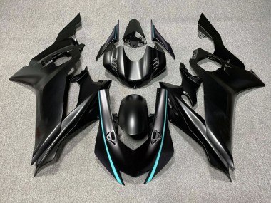 Purchase 2017-2023 Matte Black Turquoise Blue Yamaha YZF R6 Motorcycle Fairings UK