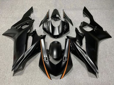 Purchase 2017-2023 Matte Black Orange Yamaha YZF R6 Motorcycle Fairings UK