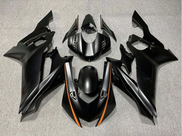 Purchase 2017-2023 Matte Black Orange Yamaha YZF R6 Motorcycle Fairings UK