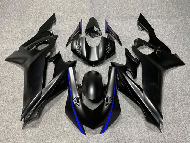 Purchase 2017-2023 Matte Black Blue Yamaha YZF R6 Motorcycle Fairings UK