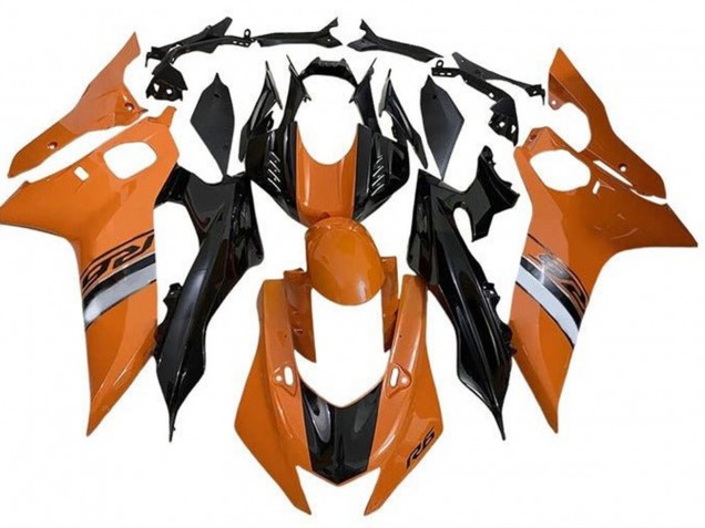 Purchase 2017-2023 Orange Silver Glossy Black Yamaha YZF R6 Motorcycle Fairings UK