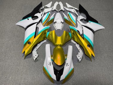 Purchase 2017-2023 White Blue Gold Black Yamaha YZF R6 Motorcycle Fairings UK