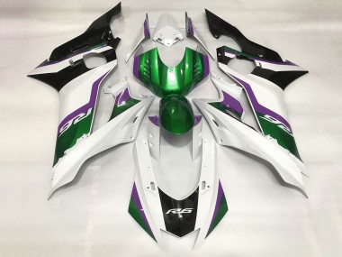 Purchase 2017-2023 White Green Purple Black Yamaha YZF R6 Motorcycle Fairings UK