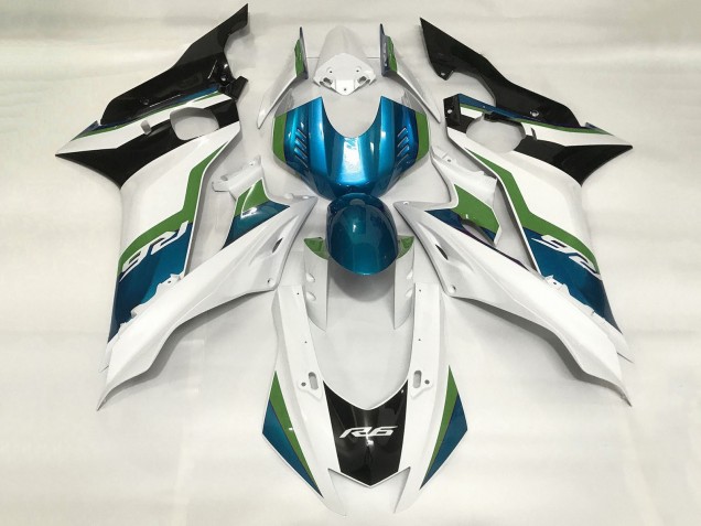 Purchase 2017-2023 White Blue Green Black Yamaha YZF R6 Motorcycle Fairings UK
