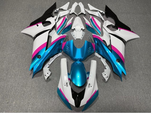 Purchase 2017-2023 White Pink Blue Black Yamaha YZF R6 Motorcycle Fairings UK