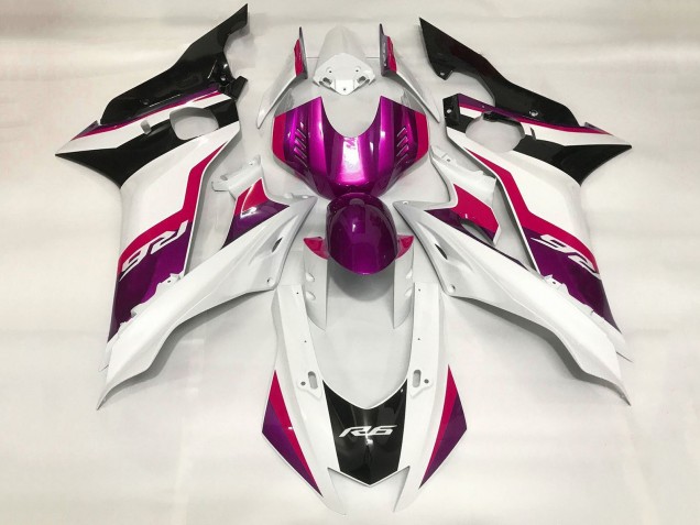 Purchase 2017-2023 White Red Purple Black Yamaha YZF R6 Motorcycle Fairings UK