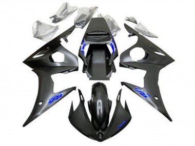 Purchase 2005 Matte Black Blue Yamaha R6 Motorcycle Fairings UK